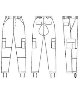 Khaki Poly/Cotton Twill BDU Pants 4 Khaki Poly/Cotton Twill BDU Pants - Image 4