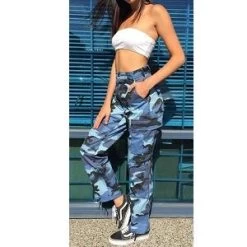 Sky Blue Camouflage BDU Pants -Fashion-Military Uniform ladies sky blue digital camo bdu pants