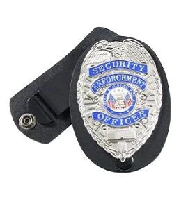 Leather Clip-on Badge Holder / Swivel Snap 1 Leather Clip-on Badge Holder / Swivel Snap