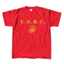 USMC DISTRESSED LOGO T-SHIRT
