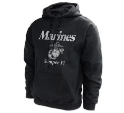 MARINE SEMPER FI REFLECTIVE LOGO HOODIE
