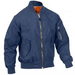 Mens Lightweight Nylon Bomber Jacket, MA-1 Flight Jacket 2 Mens Lightweight Nylon Bomber Jacket, MA-1 Flight Jacket - Image 2