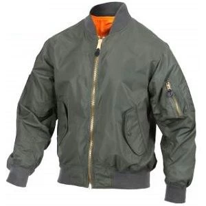 Mens Lightweight Nylon Bomber Jacket, MA-1 Flight Jacket 3 Mens Lightweight Nylon Bomber Jacket, MA-1 Flight Jacket - Image 3