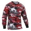Long Sleeve Red Camo T Shirt