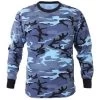 Long Sleeve Sky Blue Camo T-Shirt