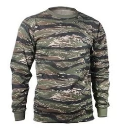 Long Sleeve Tiger Stripe Camo T-Shirt