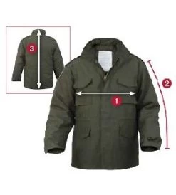 Woodland Camo Field Jacket -Fashion-Military Uniform m65sizechartthumb4