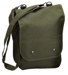Military Canvas Map Bag W/ Adjustable Shoulder Strap 2 Military Canvas Map Bag W/ Adjustable Shoulder Strap - Image 2