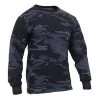 Long Sleeve Midnight Blue Camo T Shirt