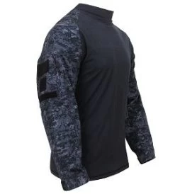 Midnight Blue Digital Camo Fire Retardant Combat Shirt