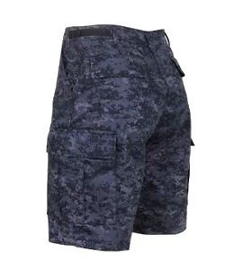 Midnight Digital Camo, 6 Pockets, Adjustable Waist Tabs - BDU Shorts 3 Midnight Digital Camo, 6 Pockets, Adjustable Waist Tabs - BDU Shorts - Image 3