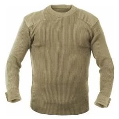 Commando Uniform Crew Neck Acrylic Military Sweater -Fashion-Military Uniform military crewneck sweater khaki