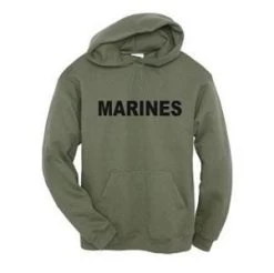 Military Green Marines Hoodie Sweatshirt