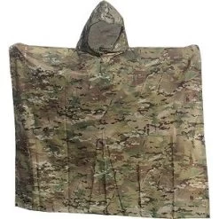 OCP Scorpion Nylon Ripstop Hooded Poncho 56" X 88" -Fashion-Military Uniform multicam rain poncho 1