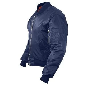 Navy Blue MA-1 Flight Jacket 2 Navy Blue MA-1 Flight Jacket - Image 2