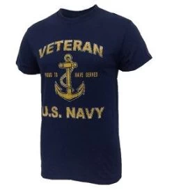 US Navy Veteran Anchor T Shirt