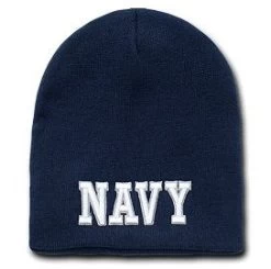 Navy Text Beanie