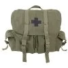 Army Green Vintage Backpack W/Medic Cross