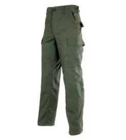 Olive Poly Cotton Battle Ripstop BDU Pants -Fashion-Military Uniform olive bdus side 1