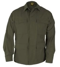 Poly Cotton Twill Olive Green BDU Shirt