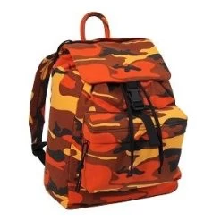 Lightweight Canvas Day Pack 17 Lightweight Canvas Day Pack -Fashion-Military Uniform orange camo day pack