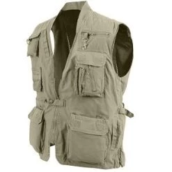 Deluxe Safari Outback Vests -Fashion-Military Uniform outback safari vest khaki