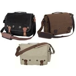 Leather & Canvas Trailblazer Laptop Bag -Fashion-Military Uniform pathfinder messenger bag