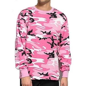 Long Sleeve Pink Camo T Shirt 2 Long Sleeve Pink Camo T Shirt - Image 2