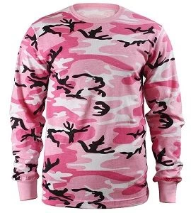 Long Sleeve Pink Camo T Shirt 1 Long Sleeve Pink Camo T Shirt