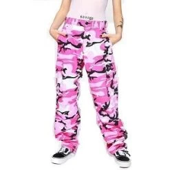 Pink Camo Pants -Fashion-Military Uniform pink camo pants girls