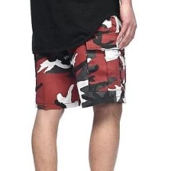 Red Camo Shorts, Button Fly, 6 Pockets, Perfect Fit - BDU Shorts 9 Red Camo Shorts, Button Fly, 6 Pockets, Perfect Fit - BDU Shorts -Fashion-Military Uniform red camo cargo shorts 1