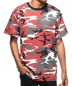Red Camo T-Shirts -Fashion-Military Uniform red camo t shirt 1