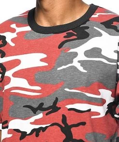 Red Camo T-Shirts -Fashion-Military Uniform red camo t shirt back