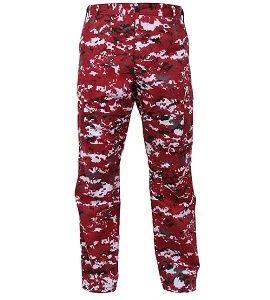 Red Digital Camo Cargo Pants 2 Red Digital Camo Cargo Pants - Image 2