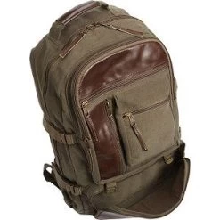 Vintage Cantabrian Excursion Rucksack W Leather Accents -Fashion-Military Uniform retro canteberry rucksack 3