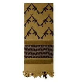 Crossed Rifle Shemagh Scarf 13 Crossed Rifle Shemagh Scarf -Fashion-Military Uniform rifle shemagh coyote