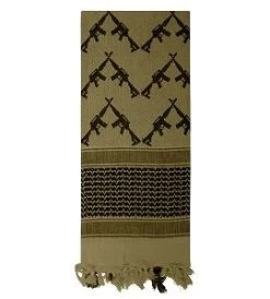 Crossed Rifle Shemagh Scarf 9 Crossed Rifle Shemagh Scarf -Fashion-Military Uniform rifle shemagh olive