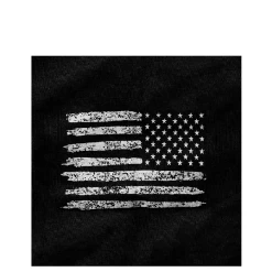 US Flag Long Sleeve T-Shirt -Fashion-Military Uniform rot332blk