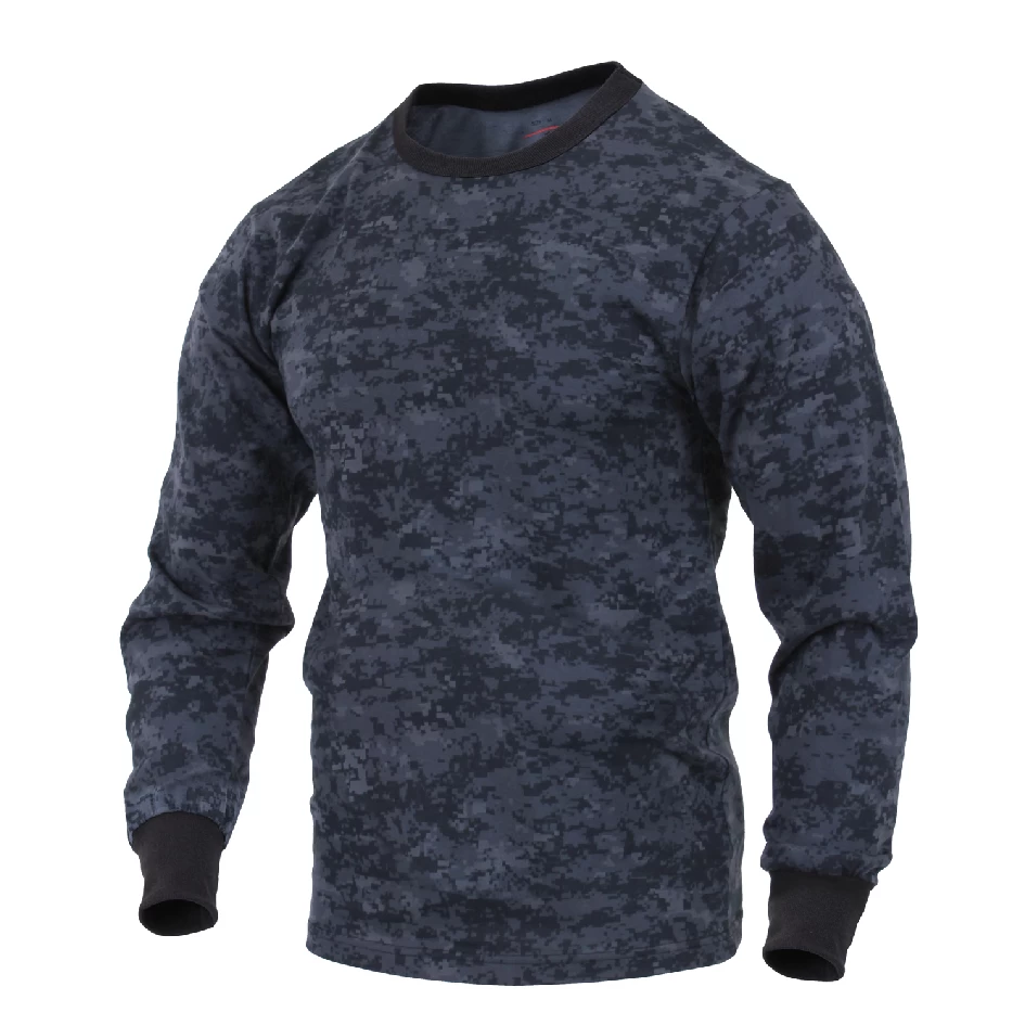 Midnight Digital Camo Long Sleeve T Shirt 1 Midnight Digital Camo Long Sleeve T Shirt