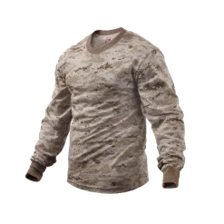 Long Sleeve Desert Digital Camo T-Shirt