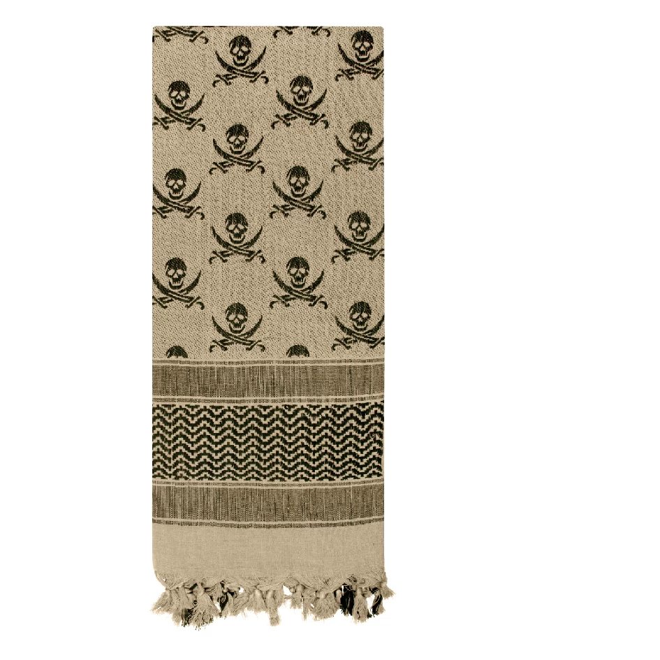 Skull Shemagh Tactical Desert Scarf 2 Skull Shemagh Tactical Desert Scarf - Image 2