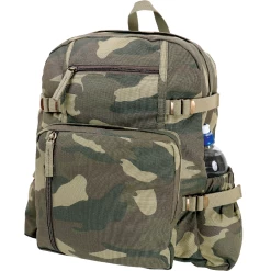 Vintage Jumbo Canvas Backpack Rucksack -Fashion-Military Uniform rot450