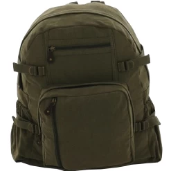 Vintage Jumbo Canvas Backpack Rucksack -Fashion-Military Uniform rot451