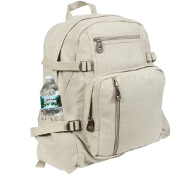 Vintage Jumbo Canvas Backpack Rucksack -Fashion-Military Uniform rot452