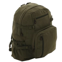 Vintage Jumbo Canvas Backpack Rucksack -Fashion-Military Uniform rot456