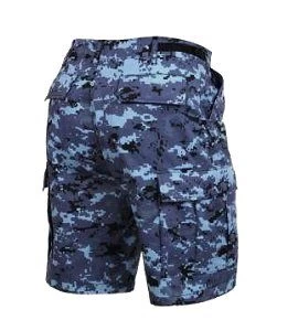 Sky Blue Digital Camo, Button Fly, 6 Pockets - Camo Shorts 3 Sky Blue Digital Camo, Button Fly, 6 Pockets - Camo Shorts - Image 3