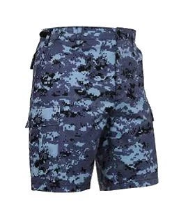Sky Blue Digital Camo, Button Fly, 6 Pockets - Camo Shorts 2 Sky Blue Digital Camo, Button Fly, 6 Pockets - Camo Shorts - Image 2