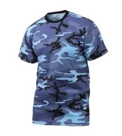 Sky Blue Camo T-Shirt -Fashion-Military Uniform sky blue camo tshirt side