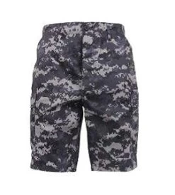 Subdued Urban Digital Camo, 6 Pockets, Button Fly - Camo Shorts