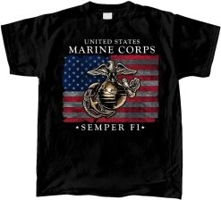 Marine SEMPER FI With Flag